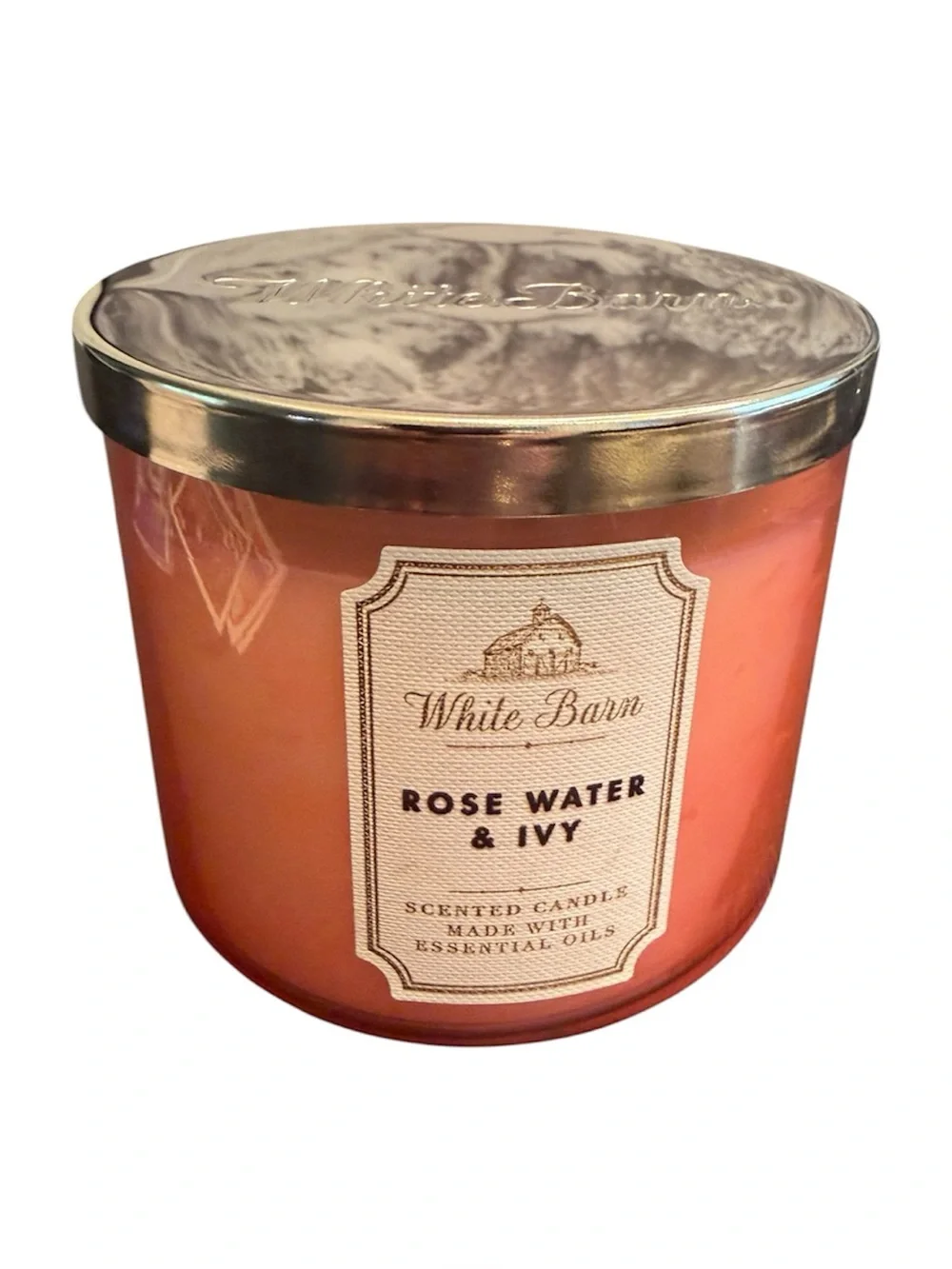 Bath & Body Works 3-Wick Candle Rose Water & Ivy Home Candle Unused